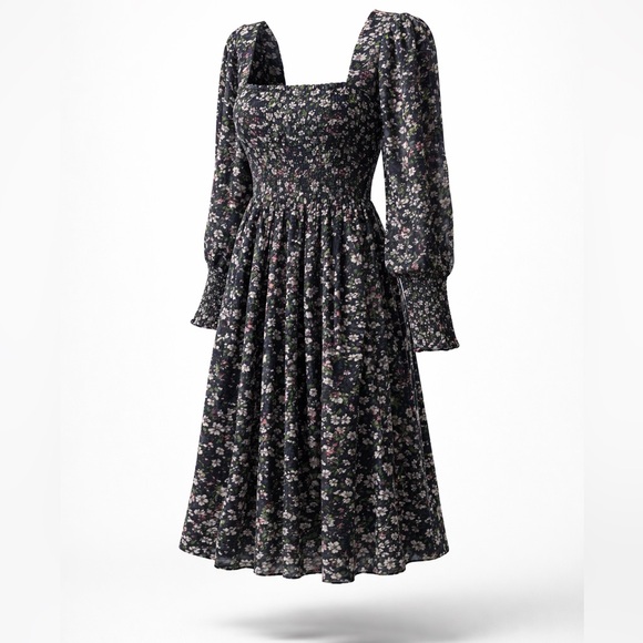 Ganni Dresses & Skirts - Ganni georgette floral midi dress S-M